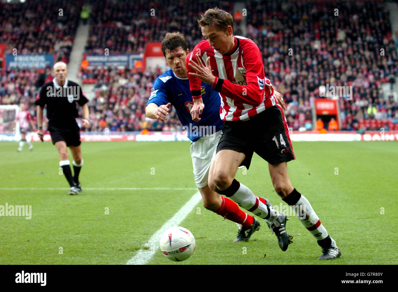Soccer - FA Cup - Southampton v Portsmouth - St Mary's Stock Photo
