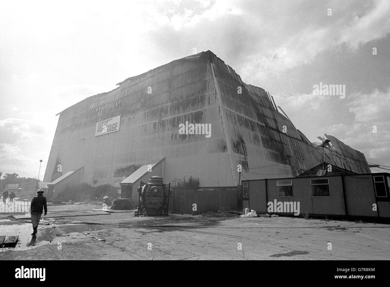 Film Pinewood Studios Fire Buckinghamshire Stock Photo Alamy