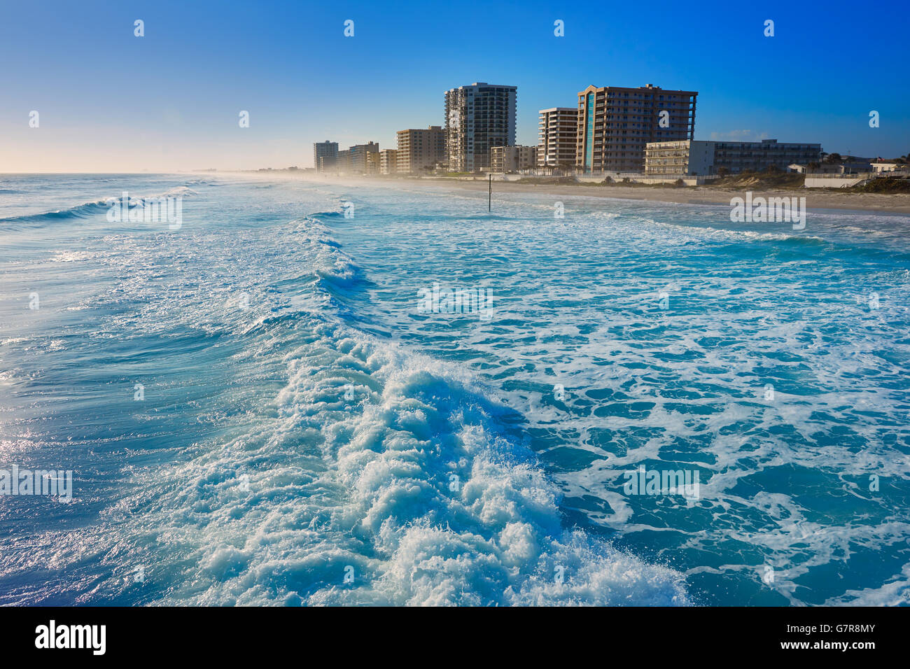 Daytona Beach in Florida shore buildings of USA Stock Photo Alamy