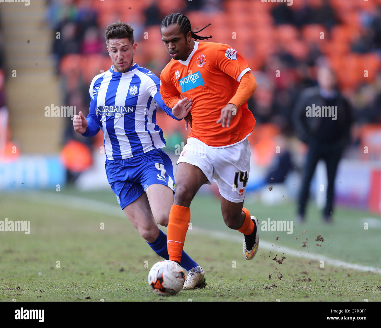 Soccer - Sky Bet Championship - Blackpool v Sheffield Wednesday - Bloomfield Road Stock Photo