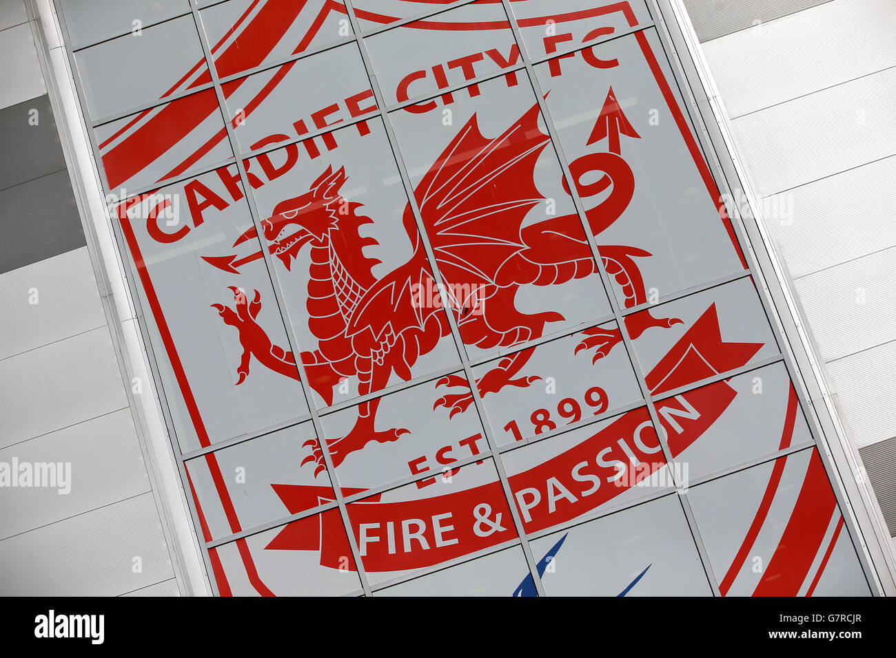 Close up of Cardiff City FC badge Stock Photo - Alamy