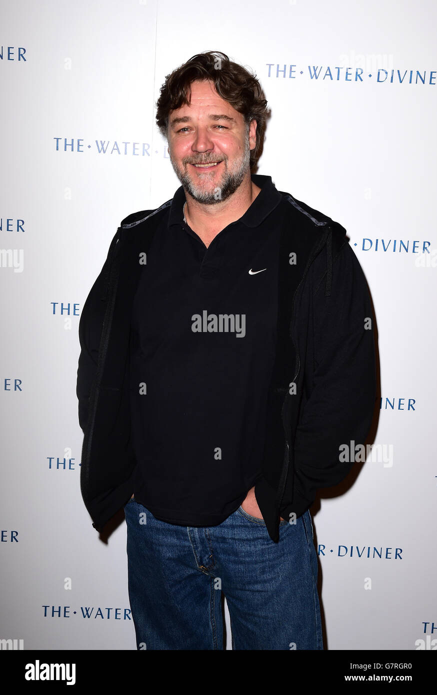 The Water Diviner - London. Russell Crowe attends a press conference for new film The Water Diviner at Claridges, London. Stock Photo