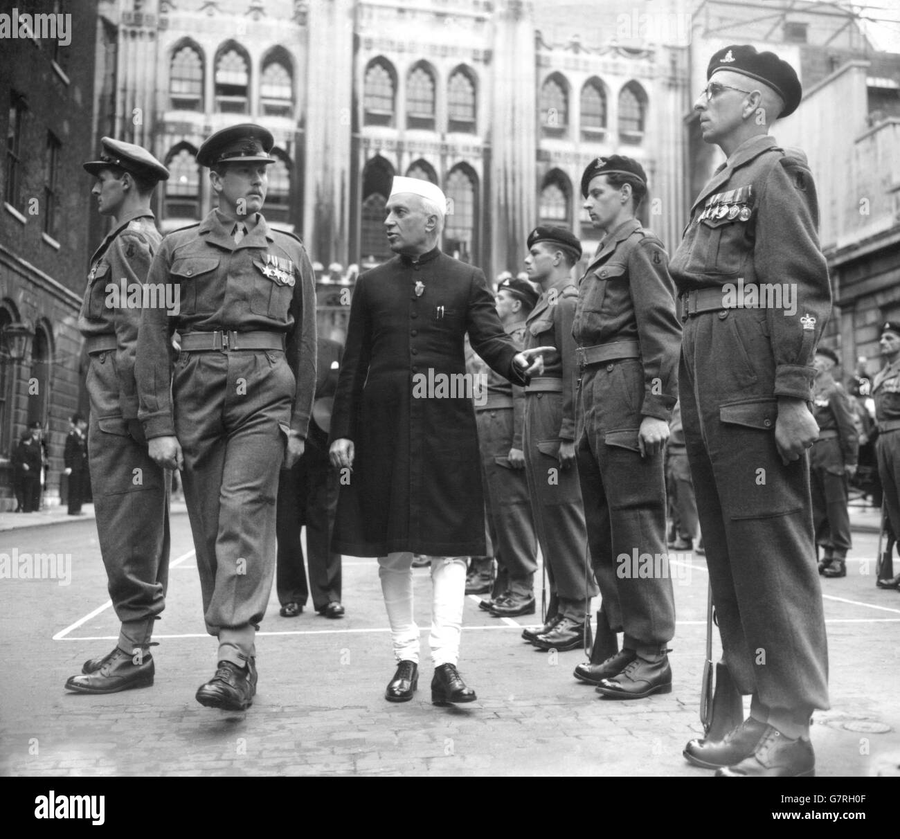 Politics - Indian Prime Minister - Pandit Jawaharlal Nehru - Freedom of the City - London Stock Photo