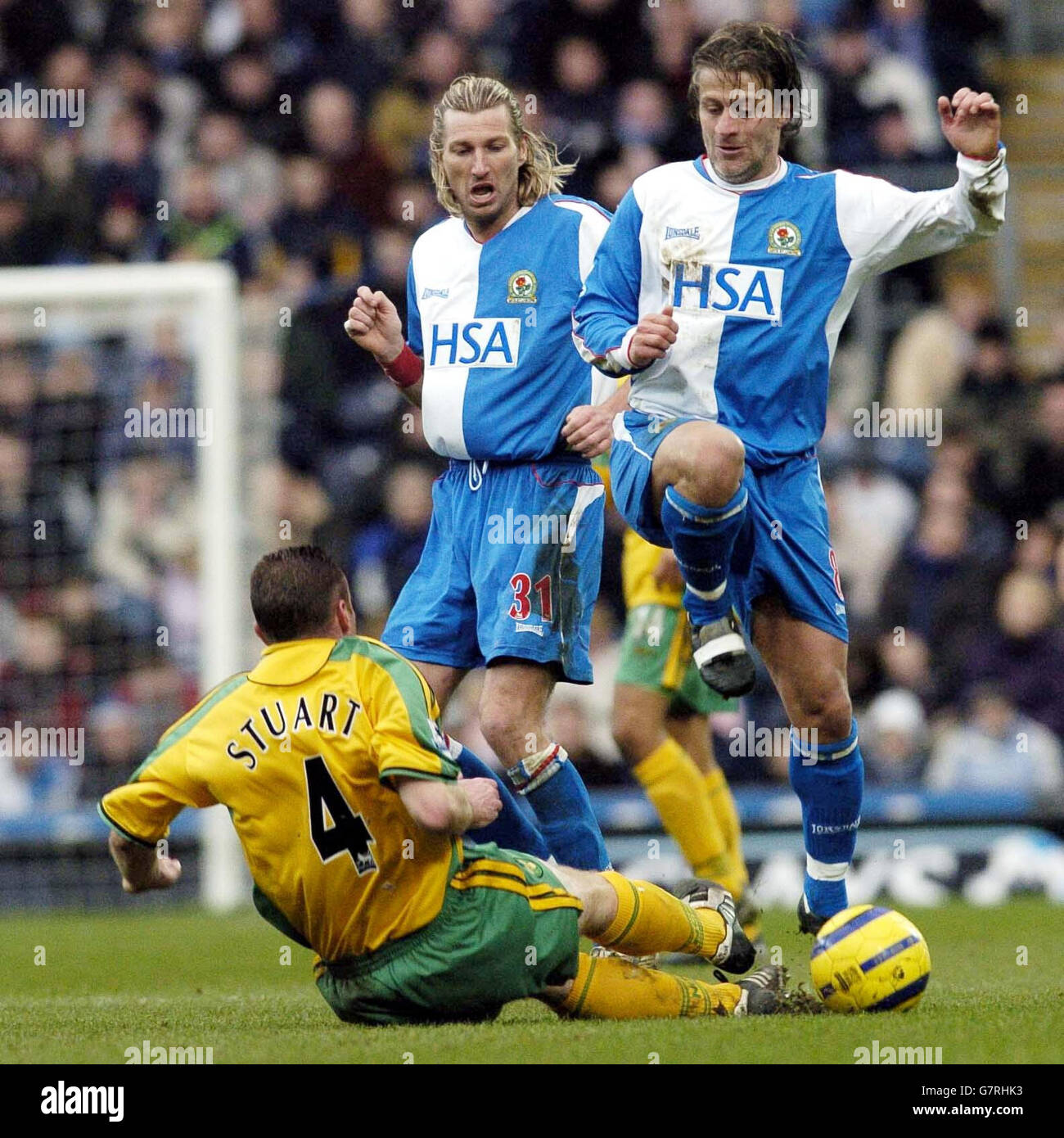 Soccer - FA Barclays Premiership - Blackburn Rovers v Norwich City - Ewood Park Stock Photo