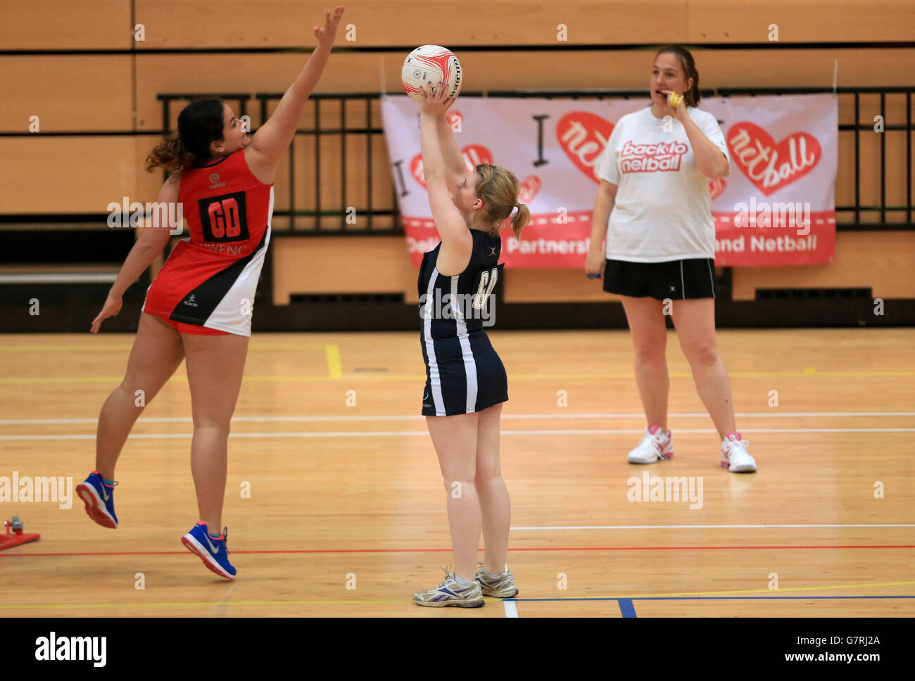Images from the Netball in the City event at the Copper Box Arena, London Stock Photo