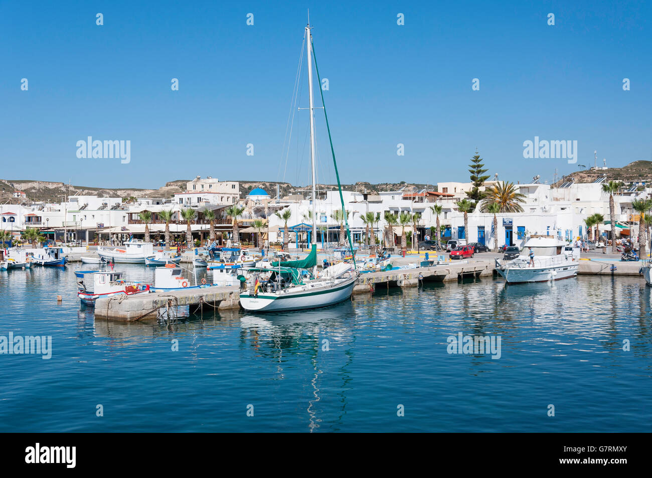 Kardamena harbour, Kardamena, Kos (Cos), The Dodecanese, South Aegean Region, Greece Stock Photo