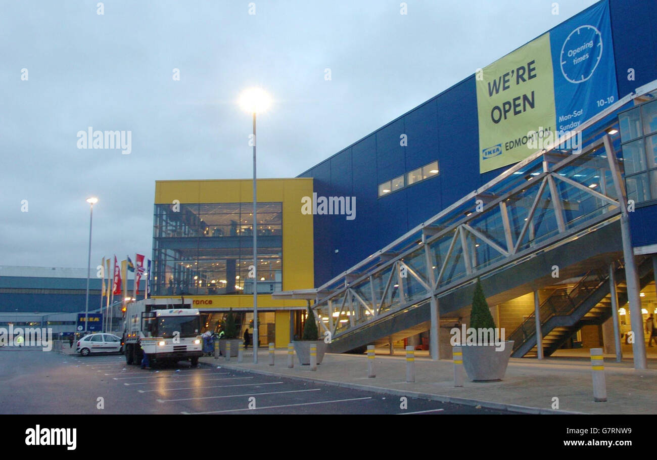 Overcrowding at the new IKEA store Edmonton Stock Photo Alamy