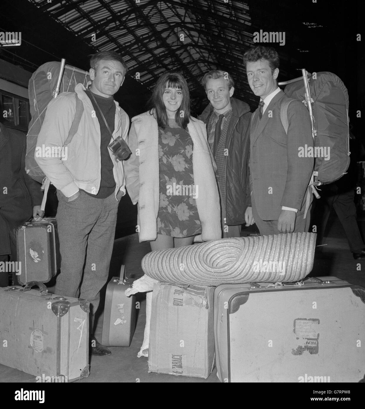 Mountain Climbing - British Patagonian Expedition - Liverpool Street Station, London Stock Photo