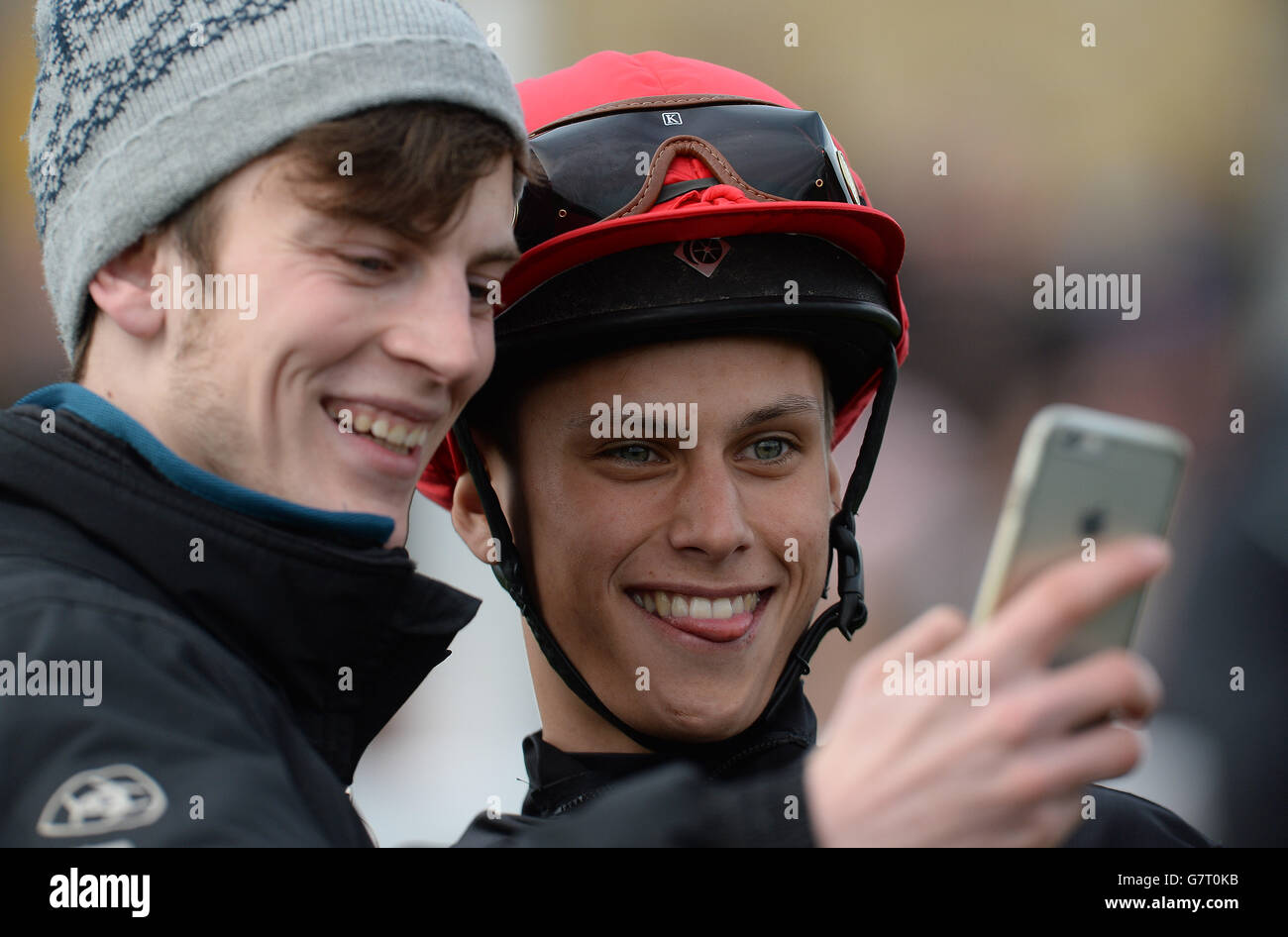 Jockey jordan vaughan at doncaster racecourse hires stock photography