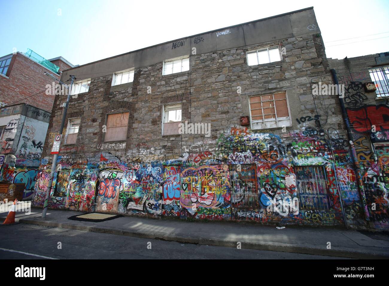 A general view of The Windmill Lane recording studios where U2 recorded their debut album Boy, which have been demolished. Stock Photo