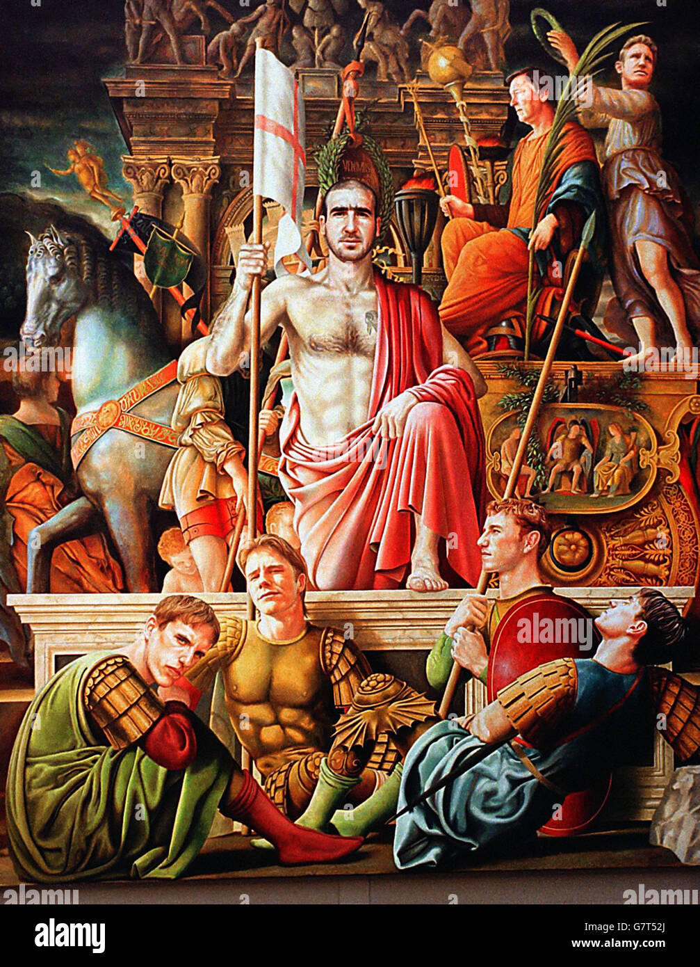 Soccer Eric Cantona Painting Stock Photo Alamy