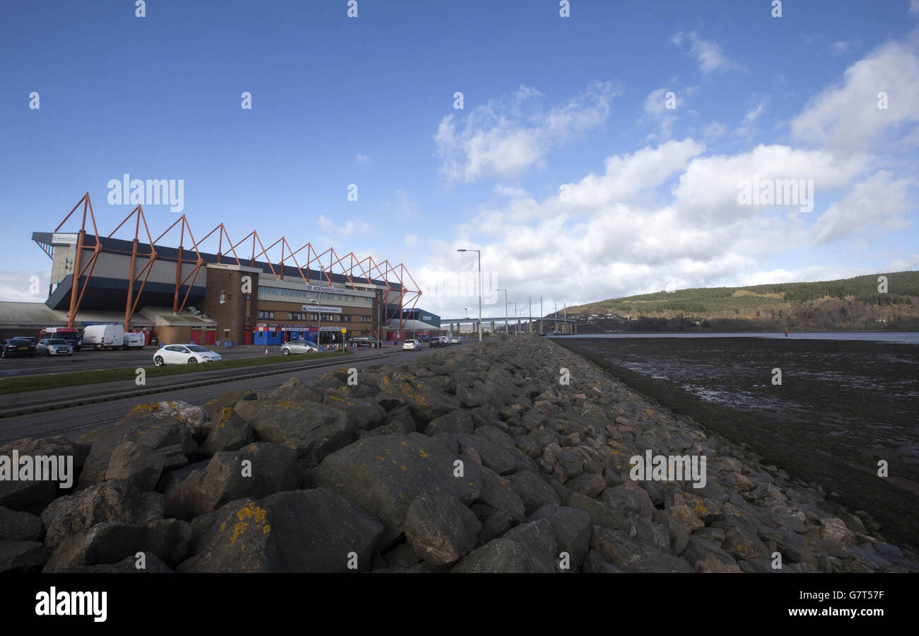 A general view of the Caledonian Stadium in Inverness before the Scottish Premiership match. Stock Photo