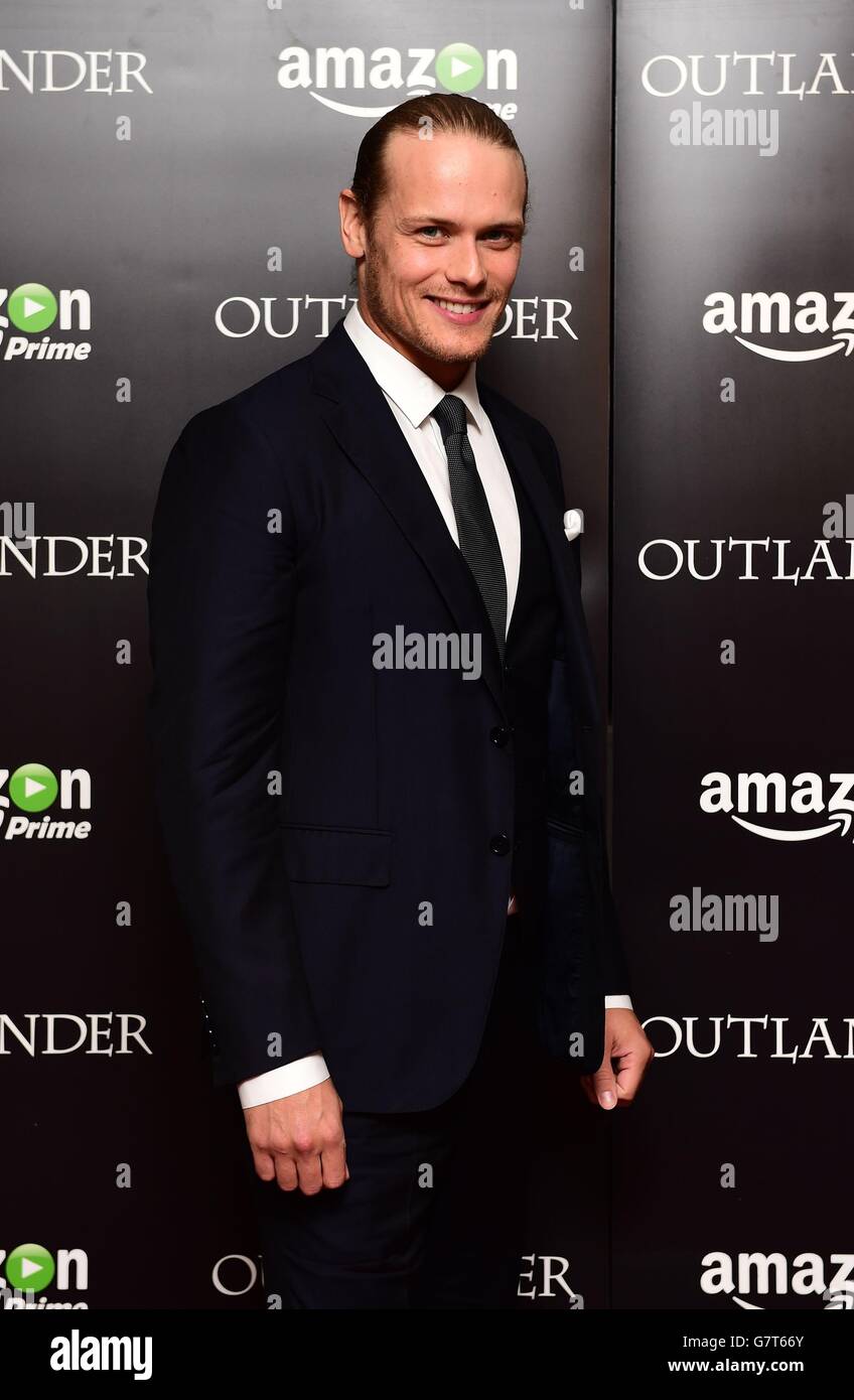 Sam Heughan attending the UK premiere of Outlander which airs on Amazon  Prime Instant Video on Thursday 26th, London Stock Photo - Alamy