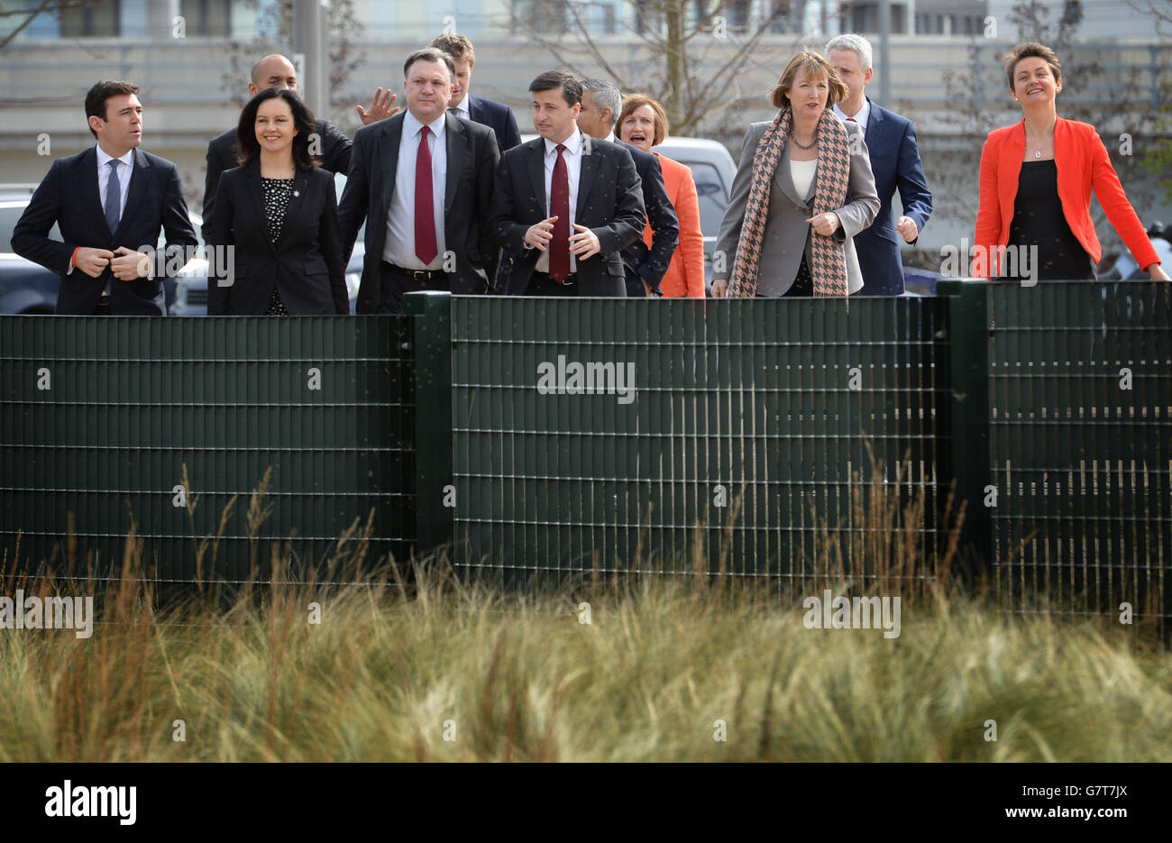 Members of the shadow cabinet arrive for the Labour Party's official