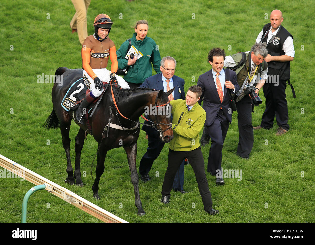 Rajdhani Express ridden by Sam Waley-Cohen after winning the Crabbie's Topham Chase on Ladies Day of the Crabbies Grand National Festival at Aintree Racecourse, Liverpool. PRESS ASSOCIATION Photo. Picture date: Friday April 10, 2015. See PA story RACING Aintree. Photo credit should read: Mike Egerton/PA Wire Stock Photo