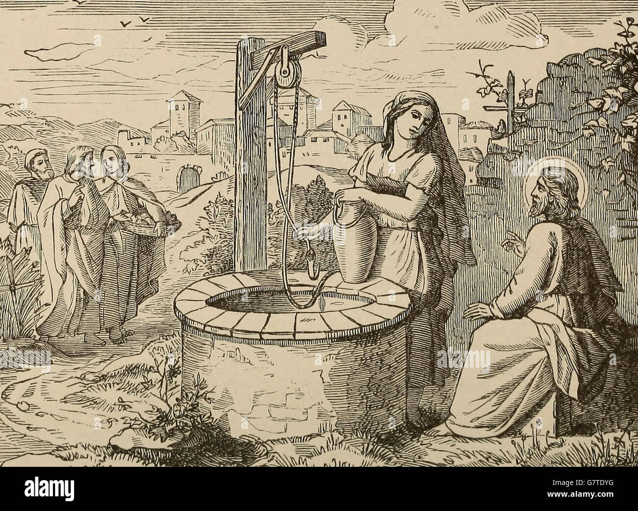 Jesus Drawing Water From The Well