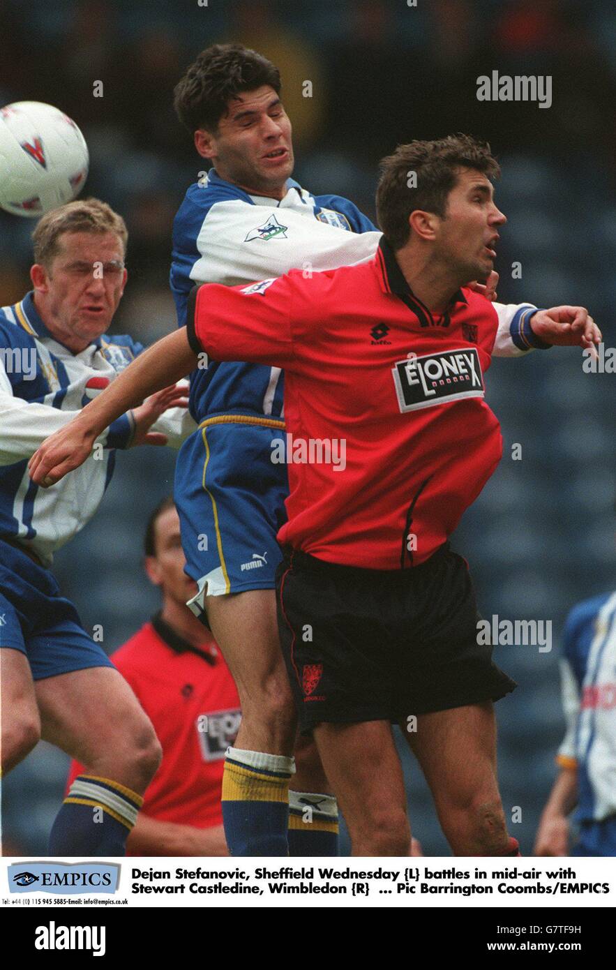 Soccer  Carling Premiership  Sheffield Wednesday v Wimbledon Stock