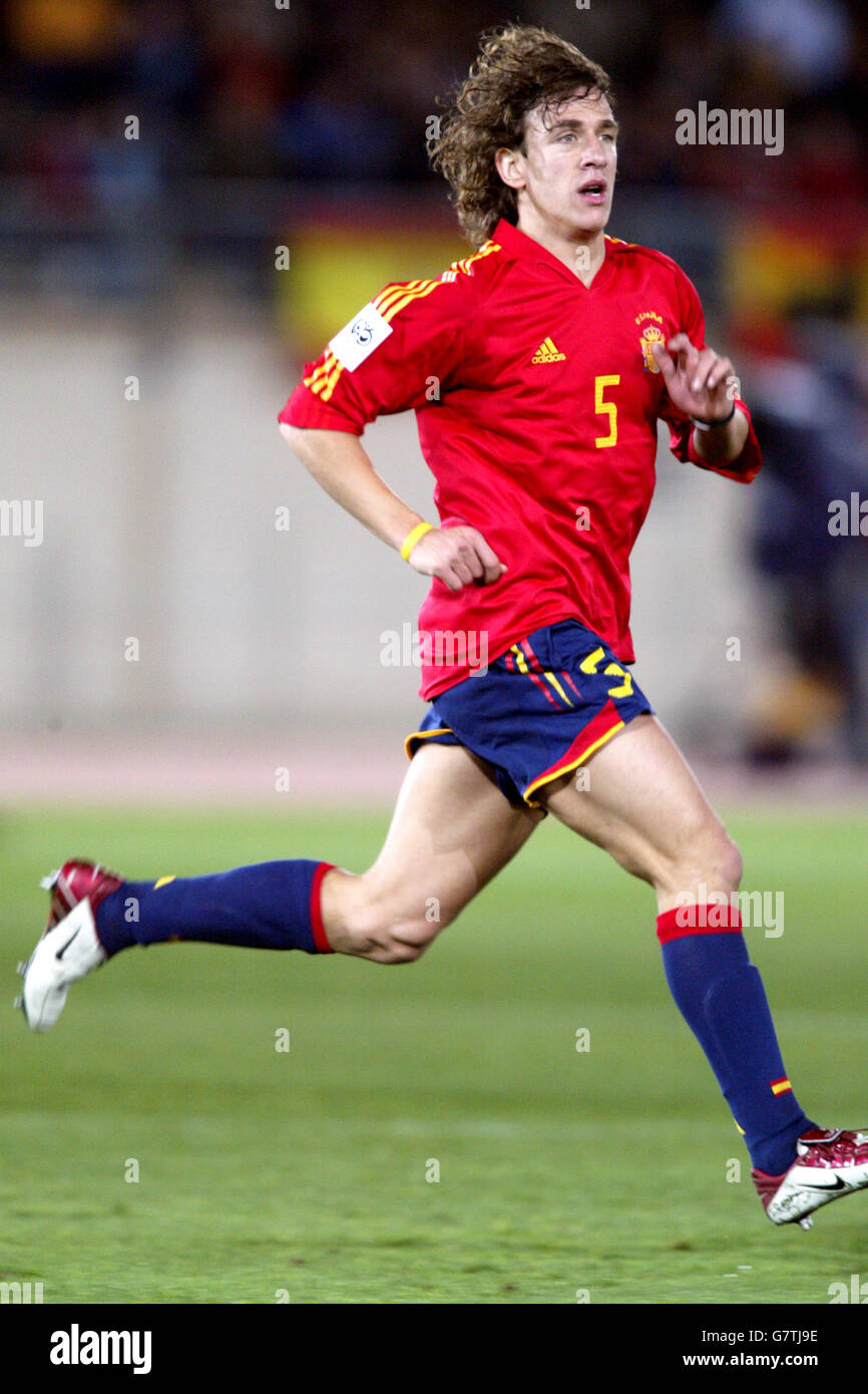 Soccer - FIFA World Cup 2006 Qualifier - Group Seven - Spain v San Marino - Municipal Juan Rojas. Carles Puyol, Spain Stock Photo