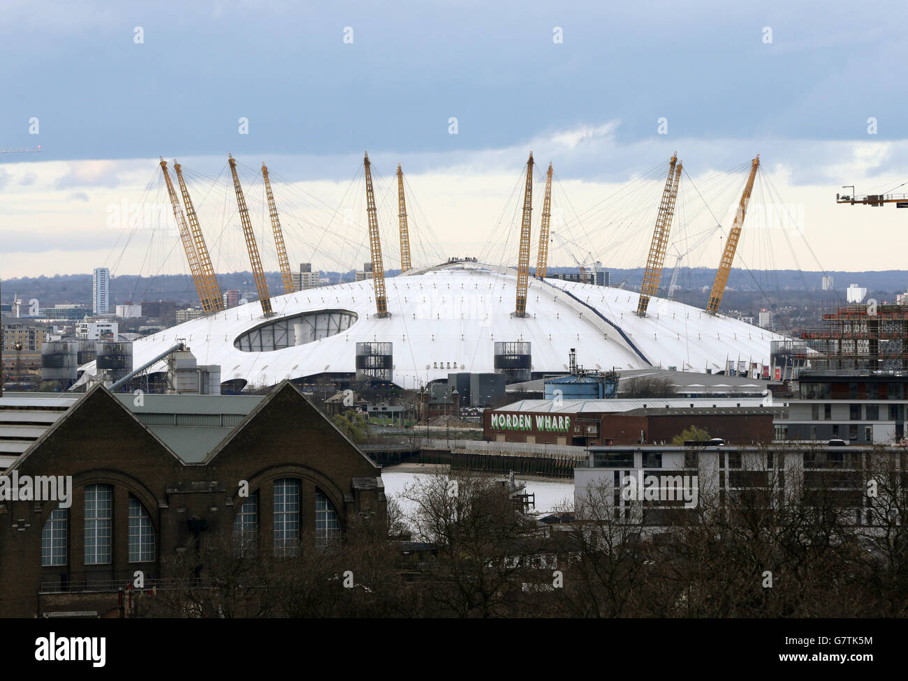 A view from Greenwich of The O2 Arena in London. PRESS ASSOCIATION Photo. Picture date: Sunday March 29, 2015. Photo credit should read: Yui Mok/PA Wire Stock Photo