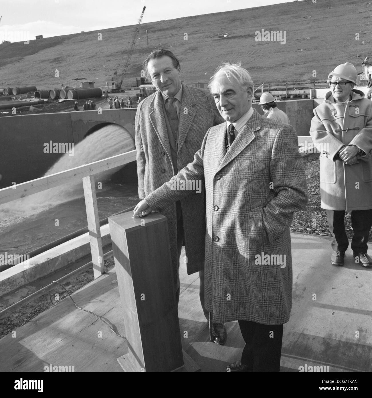 Mr Geddes, a consultant with the constructors, pressing the