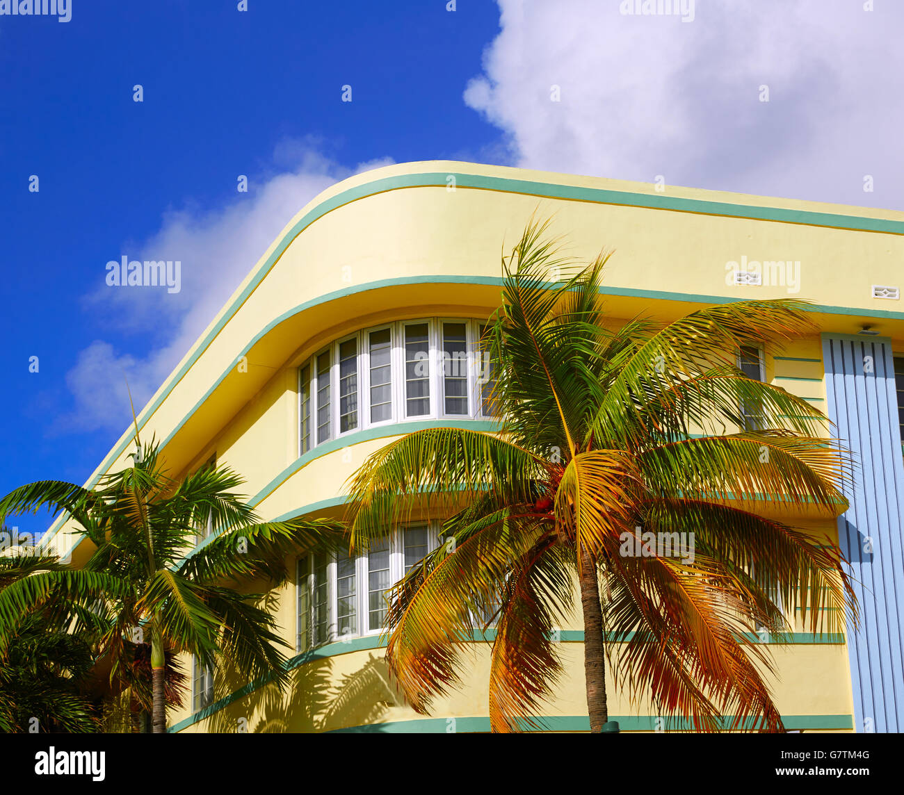 Miami Beach Ocean boulevard Art Deco district in florida USA Stock