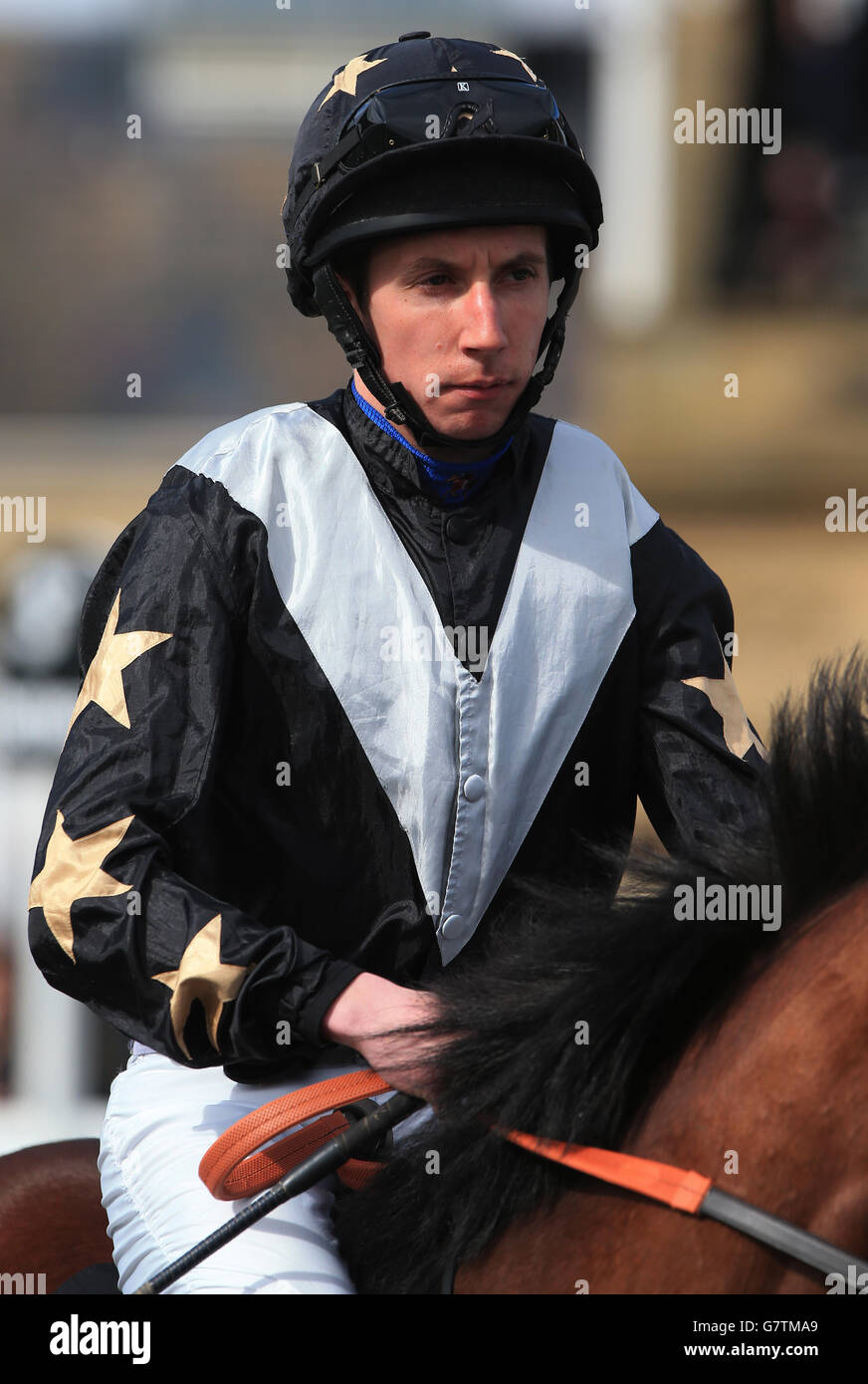 Jockey James Sullivan at Doncaster Racecourse. PRESS ASSOCIATION Photo. Picture date Saturday March 28, 2015. See PA Story RACING Doncaster. Photo credit should read: Nick Potts/PA Wire. Stock Photo
