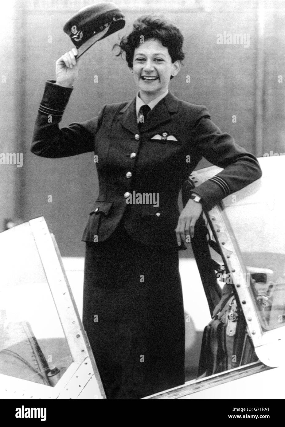 Military - First Female RAF Pilot - RAF Finningley Stock Photo