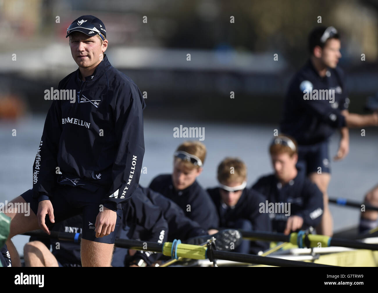 Oxford Stroke Constantine LouLoudis before the 2015 BNY Mellon Boat