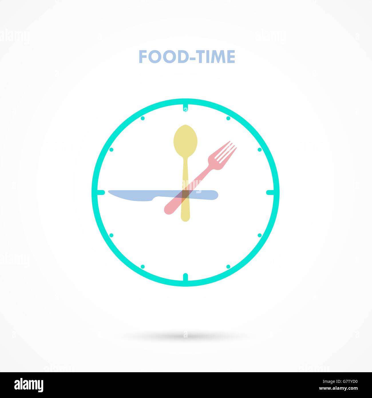 Food Time,Lunch Time icon.Eating time concept.Fork,knife and spoon sign.Business,food and drink concept. Vector illustration. Stock Vector