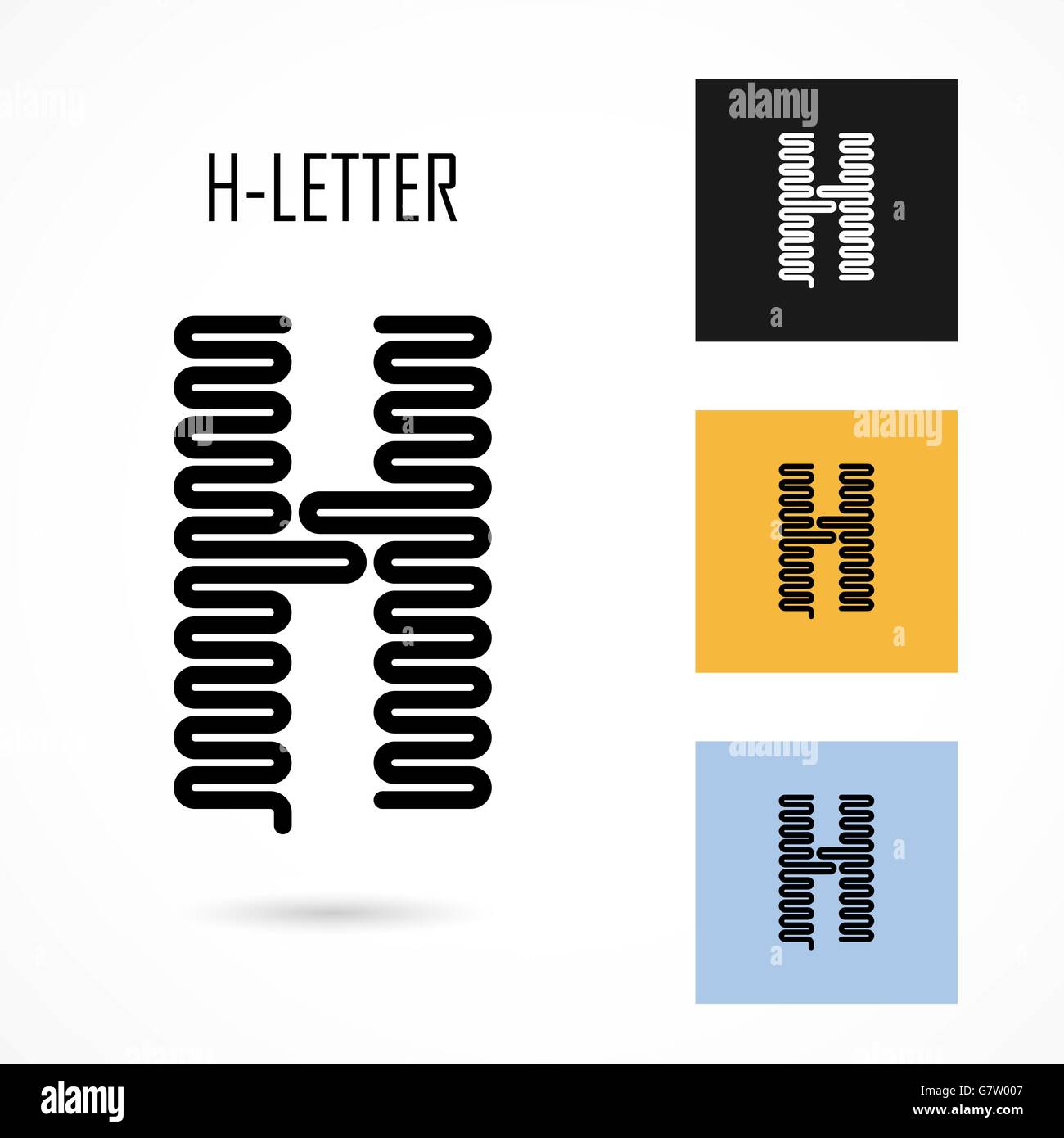 Creative H- letter icon abstract logo design vector template.Creative H- alphabet vector design.Business and education creative Stock Vector