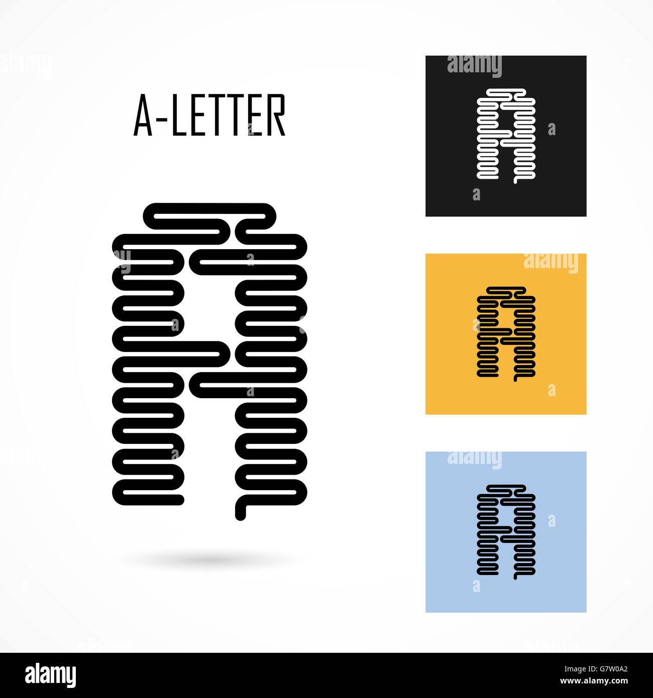 Creative A- letter icon abstract logo design vector template.Creative A ...