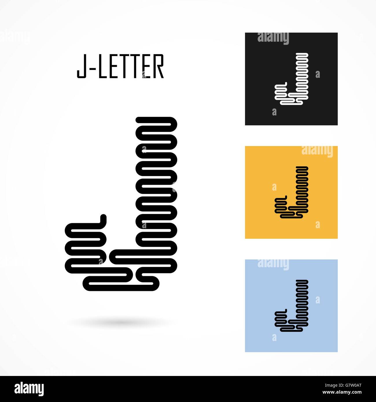 Creative J- letter icon abstract logo design vector template.Creative J- alphabet vector design.Business and education creative Stock Vector