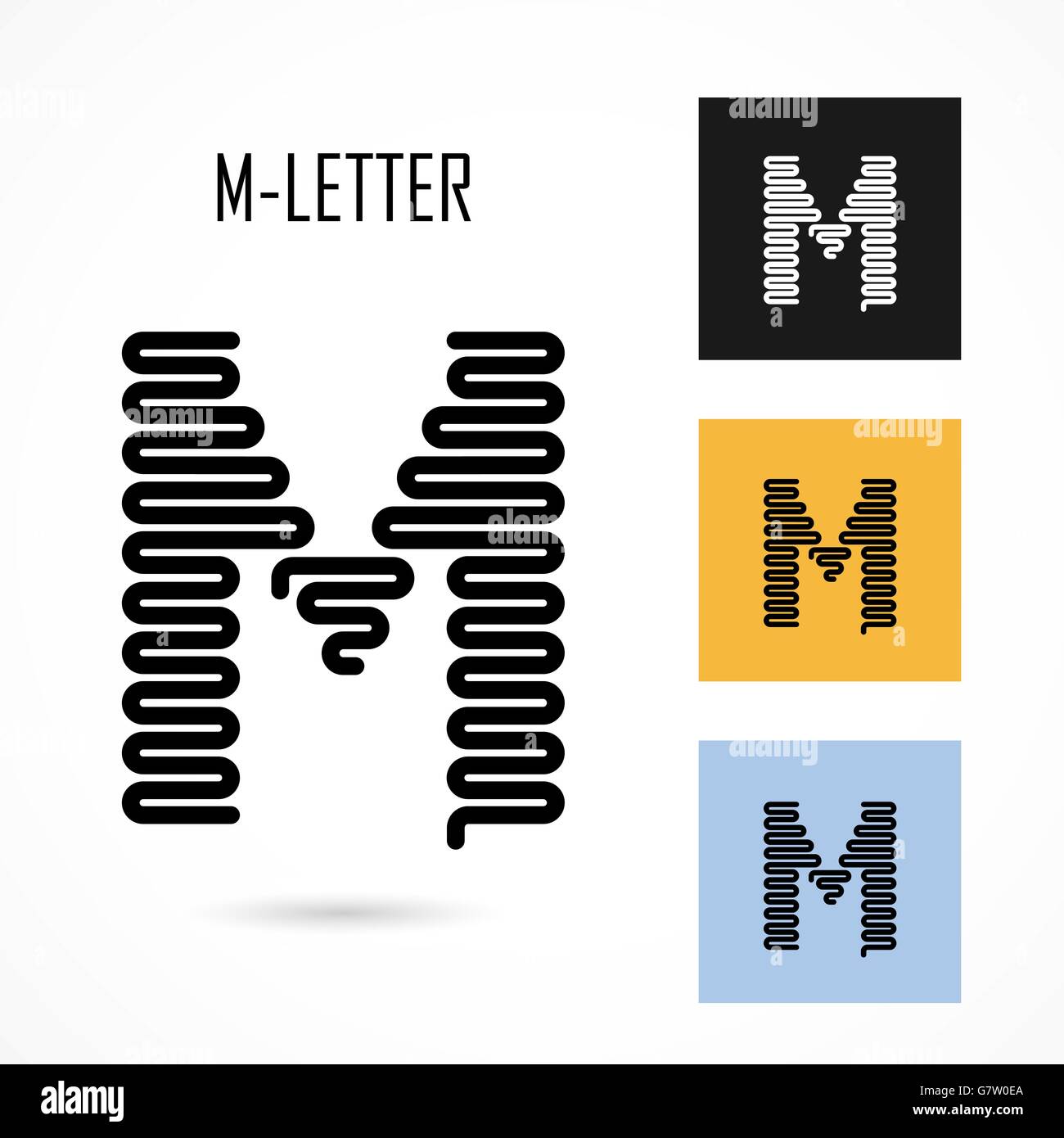 Creative M- letter icon abstract logo design vector template.Creative M- alphabet vector design.Business and education creative Stock Vector