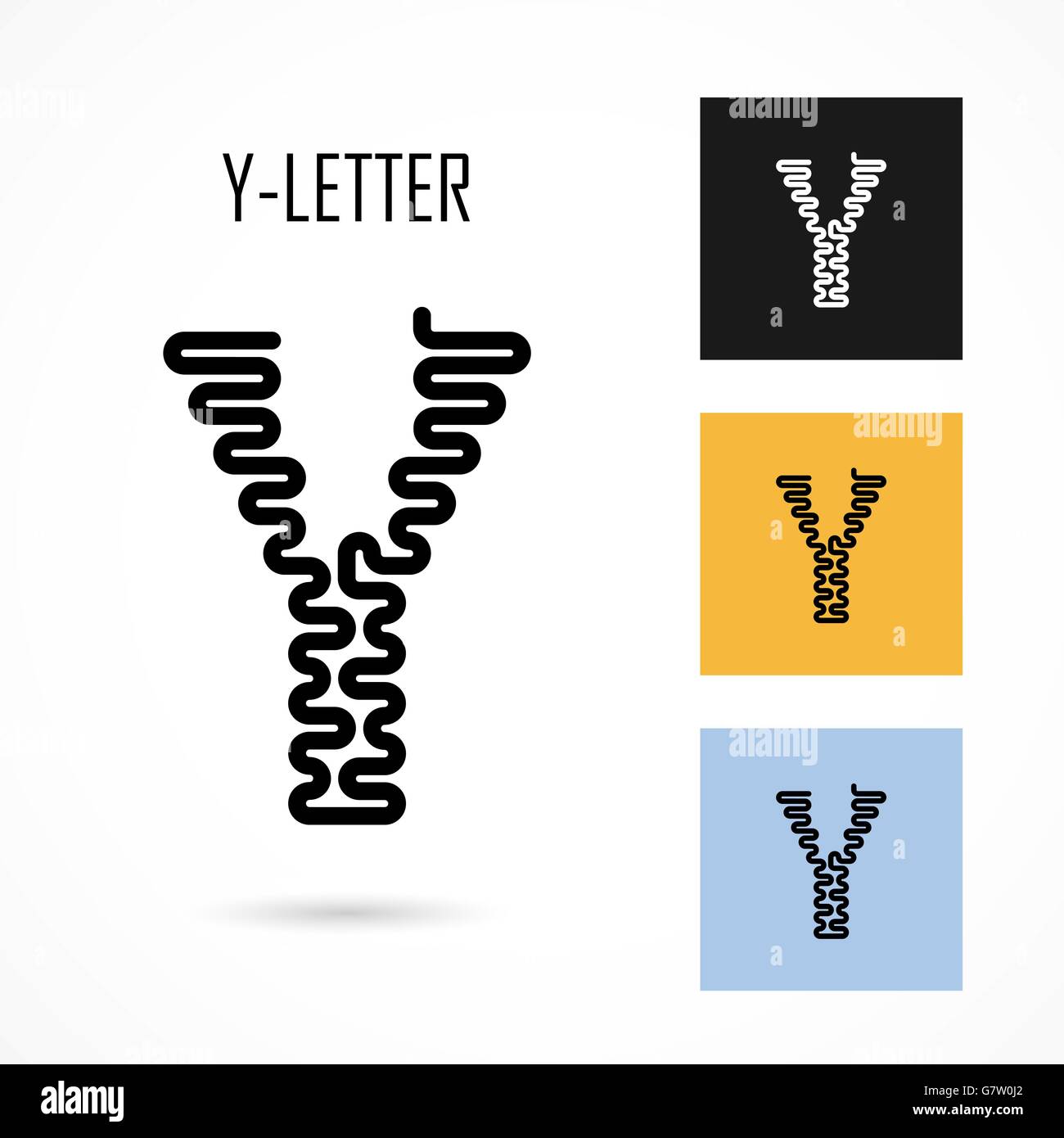 Creative Y- letter icon abstract logo design vector template.Creative Y- alphabet vector design.Business and education creative Stock Vector