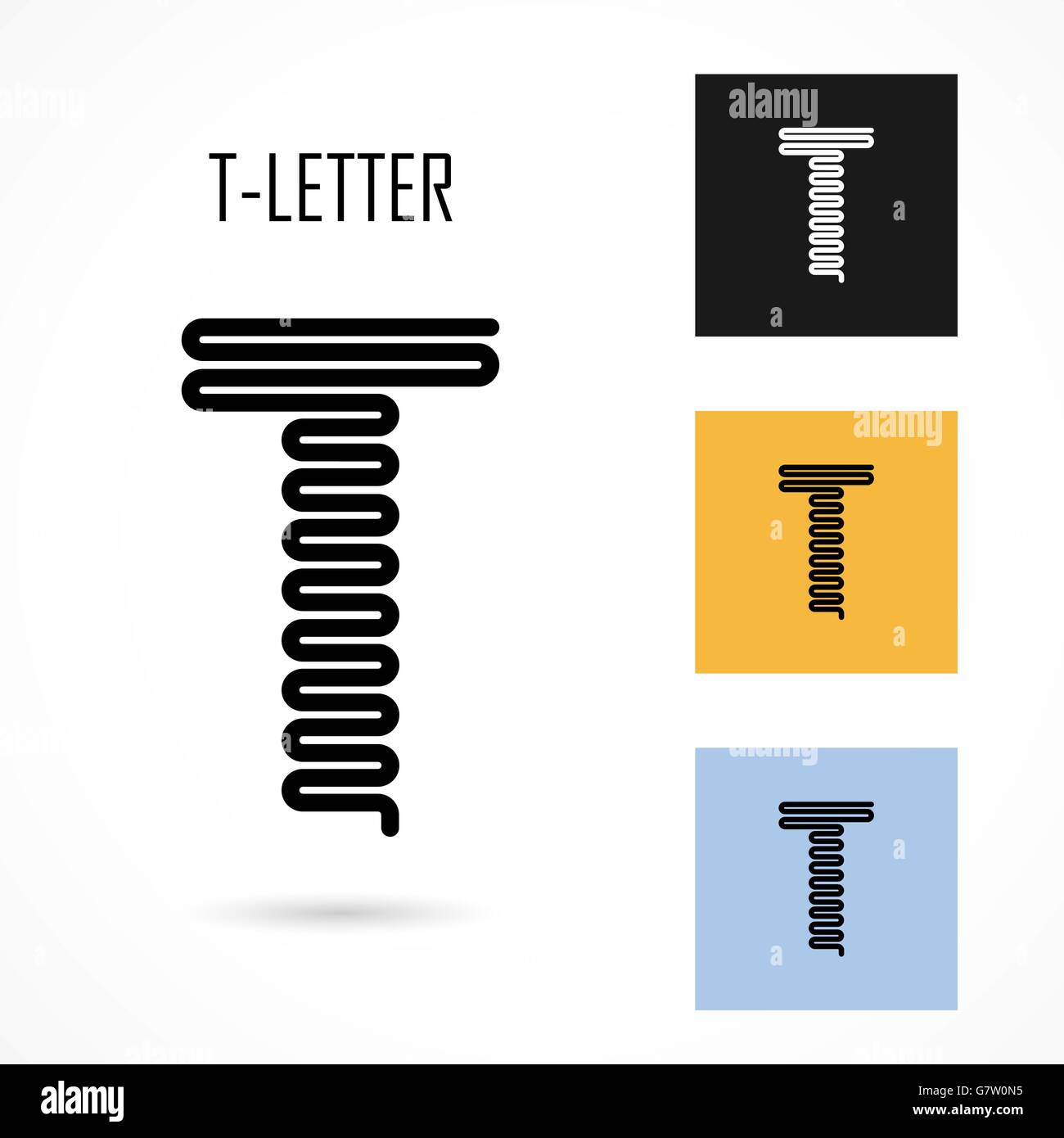 Creative t letter icon abstract logo hi-res stock photography and ...