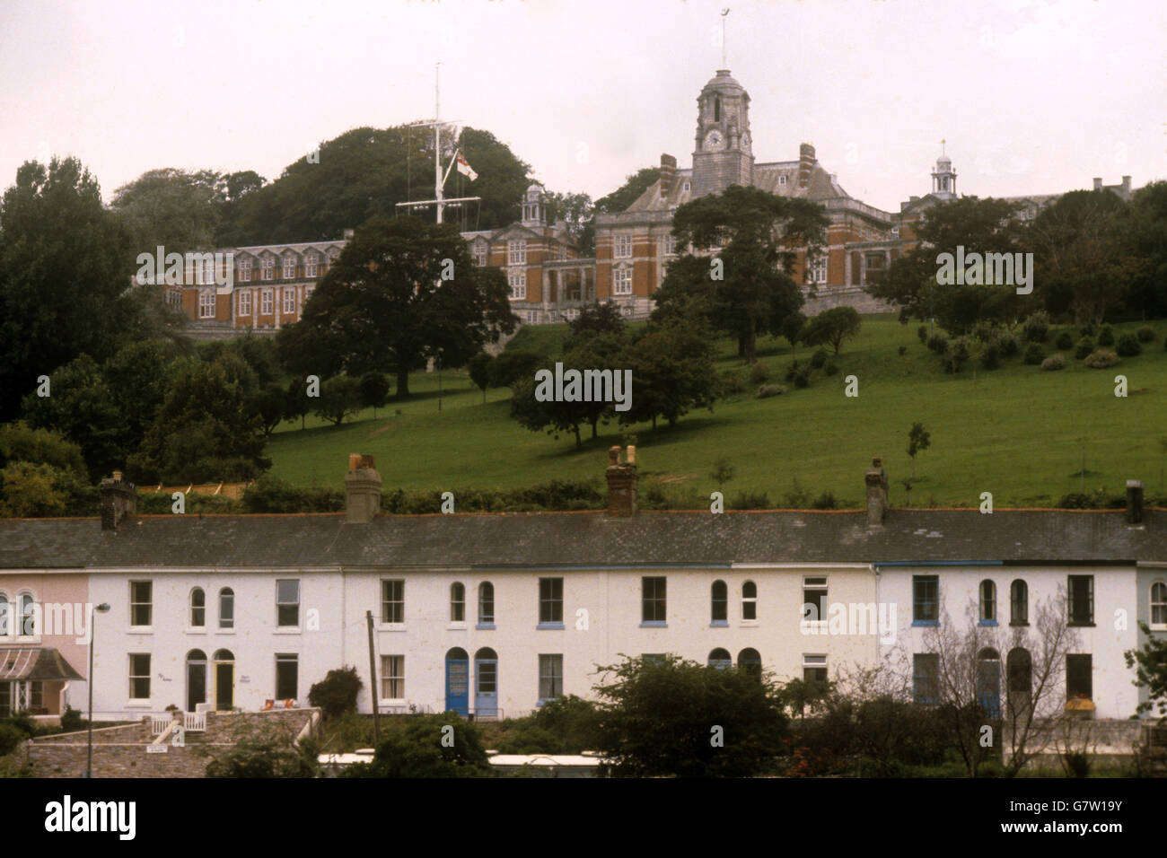 Britannia Royal Naval College, Dartmouth, where Prince Andrew has now followed his father and elder brother Prince Charles as a midshipman. Stock Photo