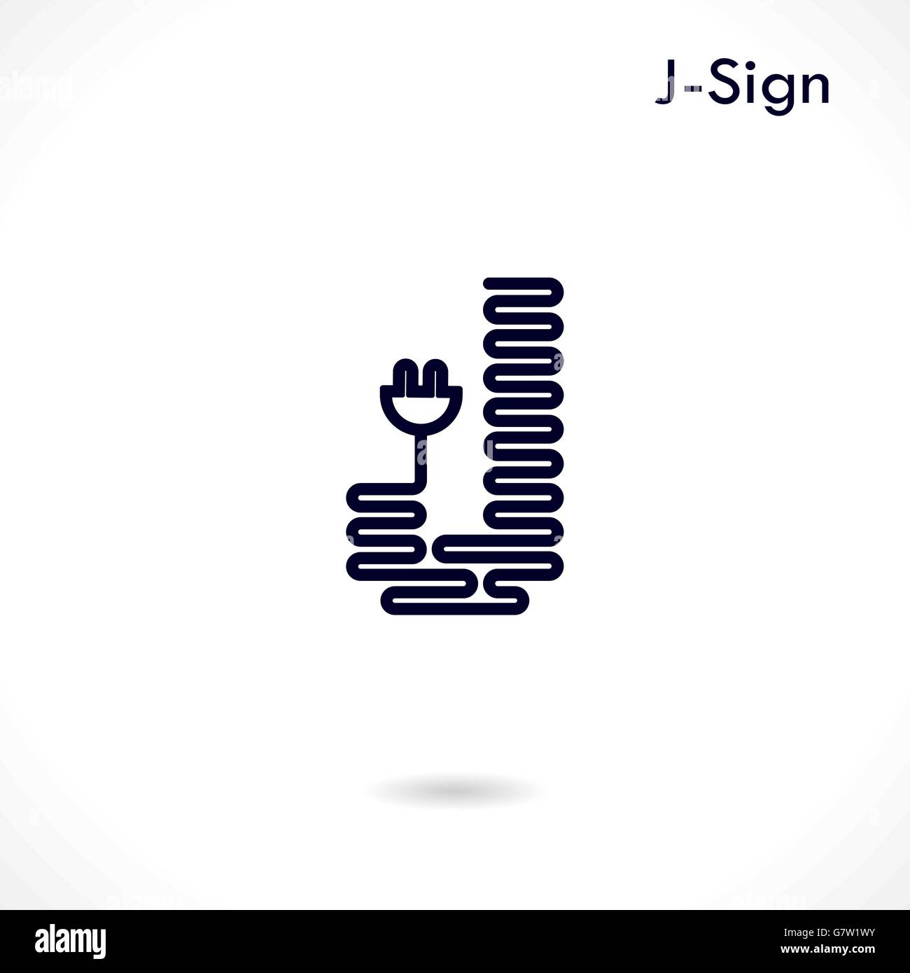 Creative J- letter icon abstract logo design vector template.Creative J- alphabet vector design.Business and education creative Stock Vector