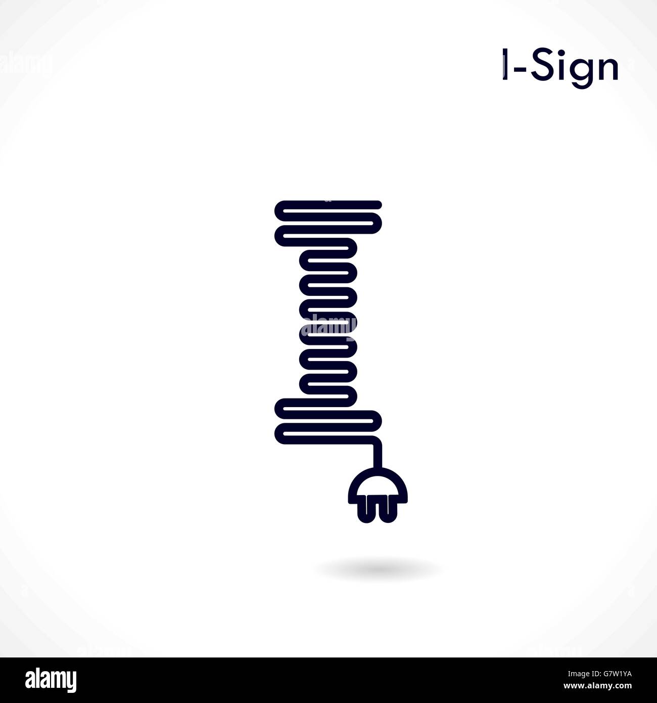 Creative I- letter icon abstract logo design vector template.Creative I- alphabet vector design.Business and education creative Stock Vector