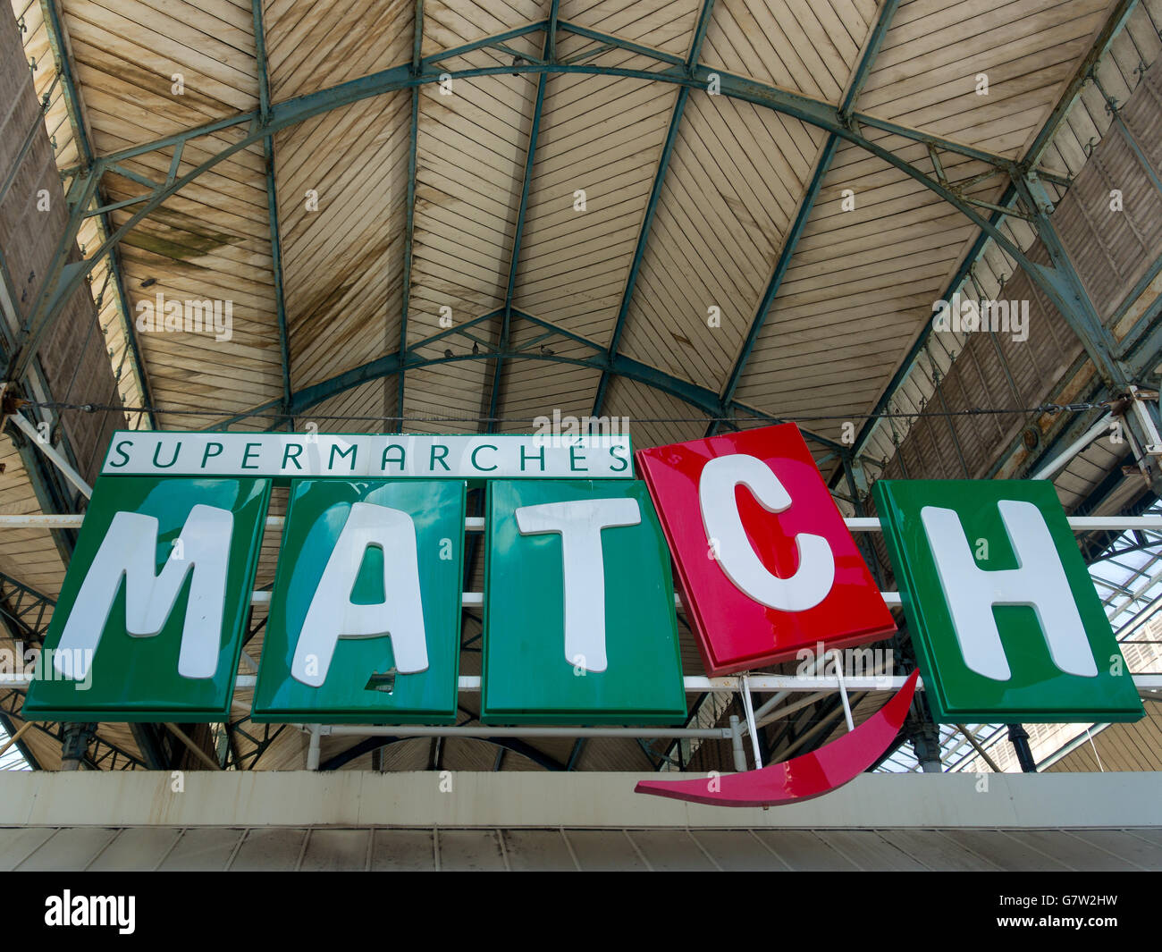 Sign for Match Supermarket in Lille Stock Photo