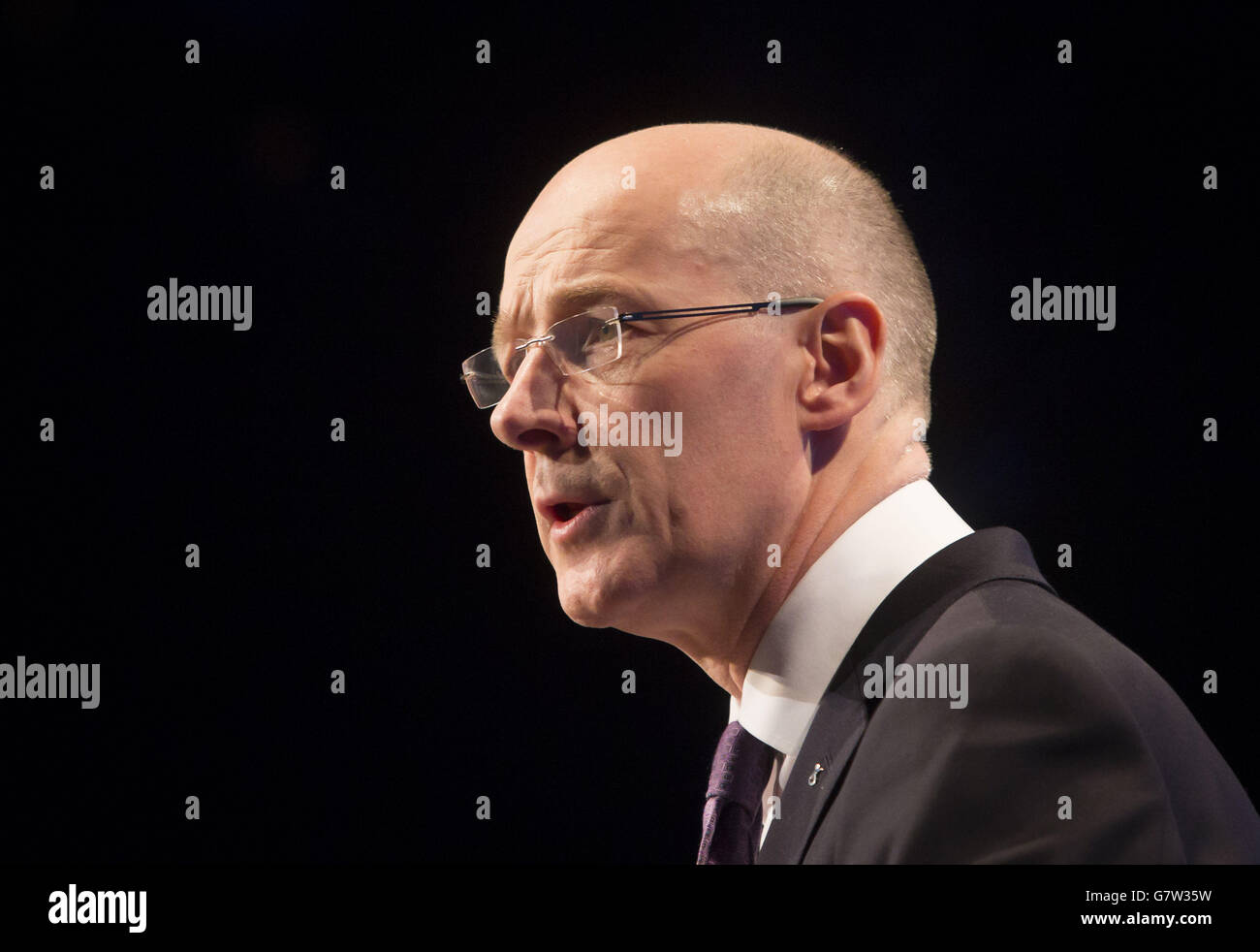 Deputy First Minister John Swinney during the SNP conference at the SECC in Glasgow. Stock Photo