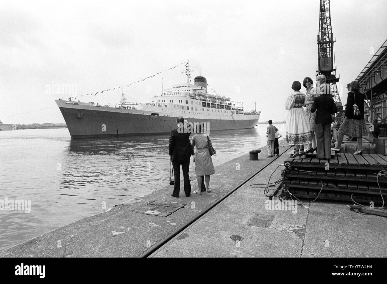 Transport - RMS Windsor Castle - Southampton Stock Photo