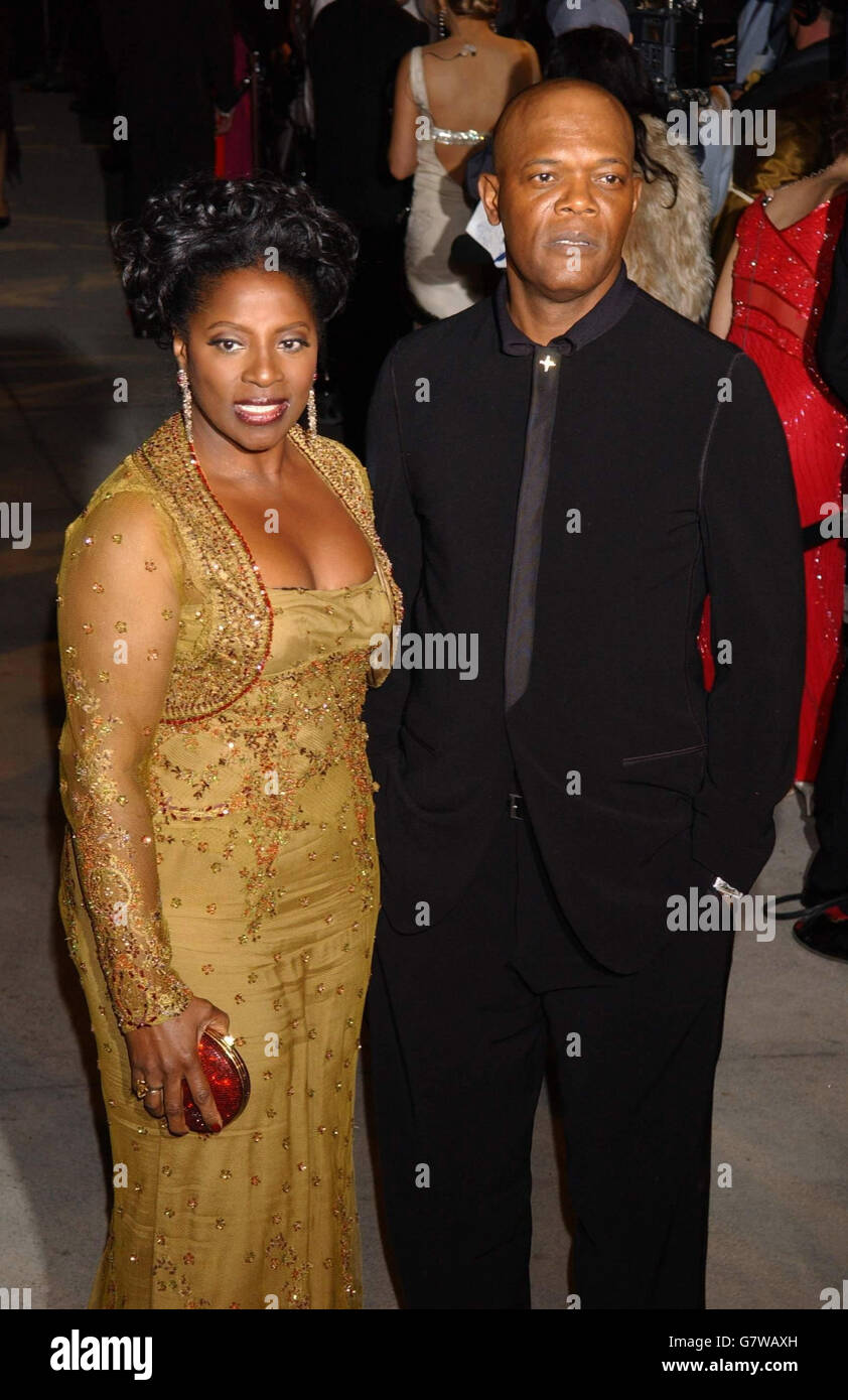 Actor Samuel L Jackson and his wife LaTanya Richardson. Stock Photo