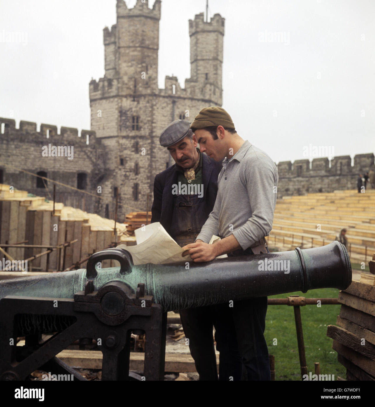 Prince of Wales's Investiture Caernarfon Castle, North Wales Stock