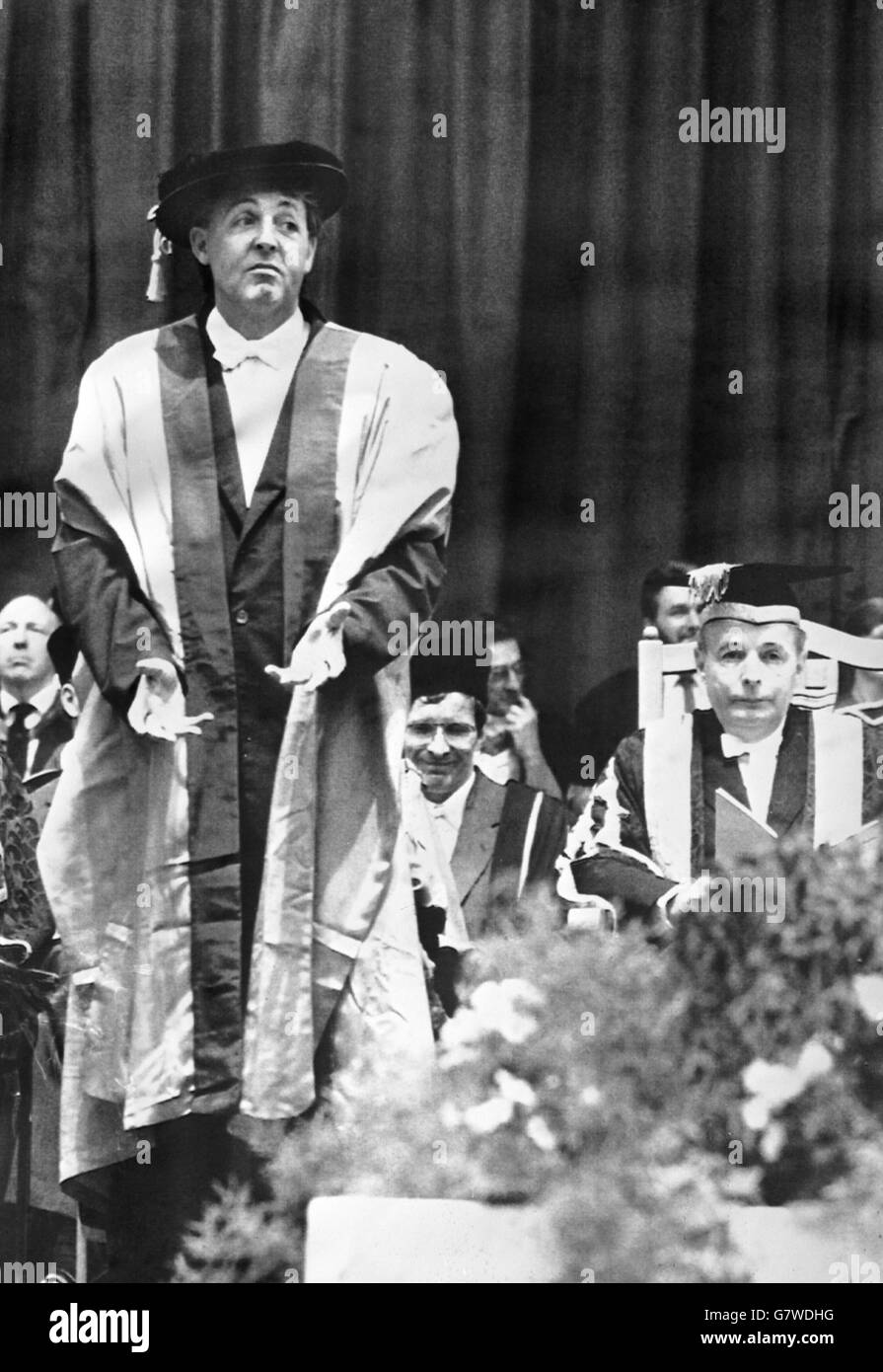 Music - Paul McCartney - Honorary Doctorate at Sussex University, Brighton Stock Photo