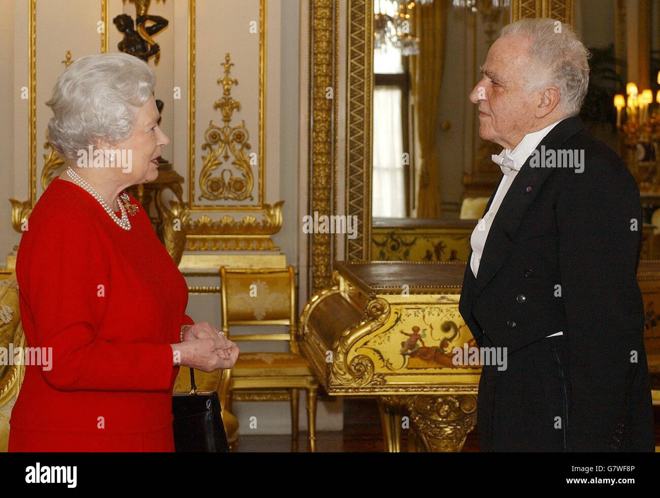 Britain's Queen Elizabeth II receives His Excellency the Ambassador of Peru, Mr Luis Solari Tudela, who presented his Letter of Credence. Stock Photo