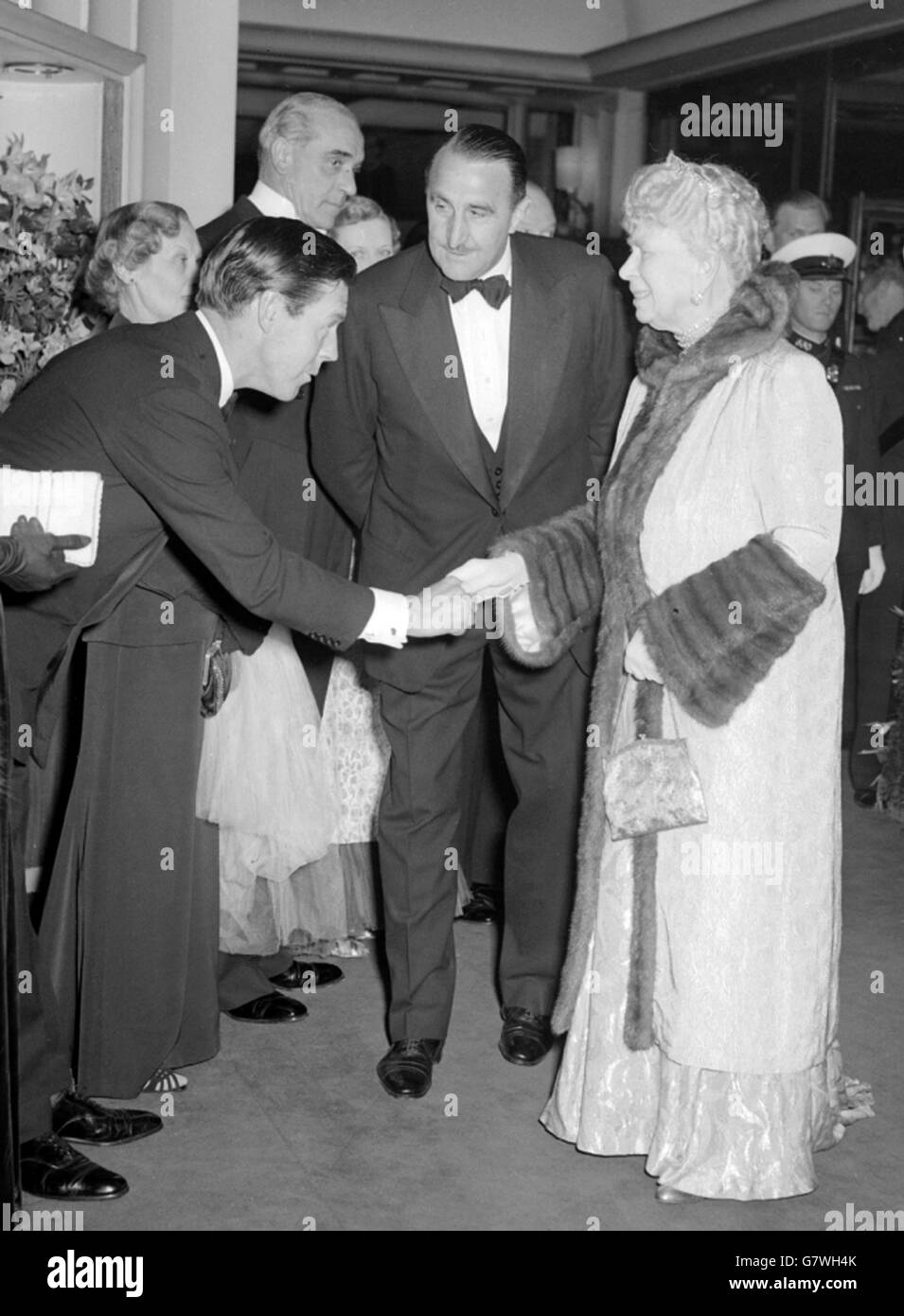 Queen Mary meets the Director. Stock Photo