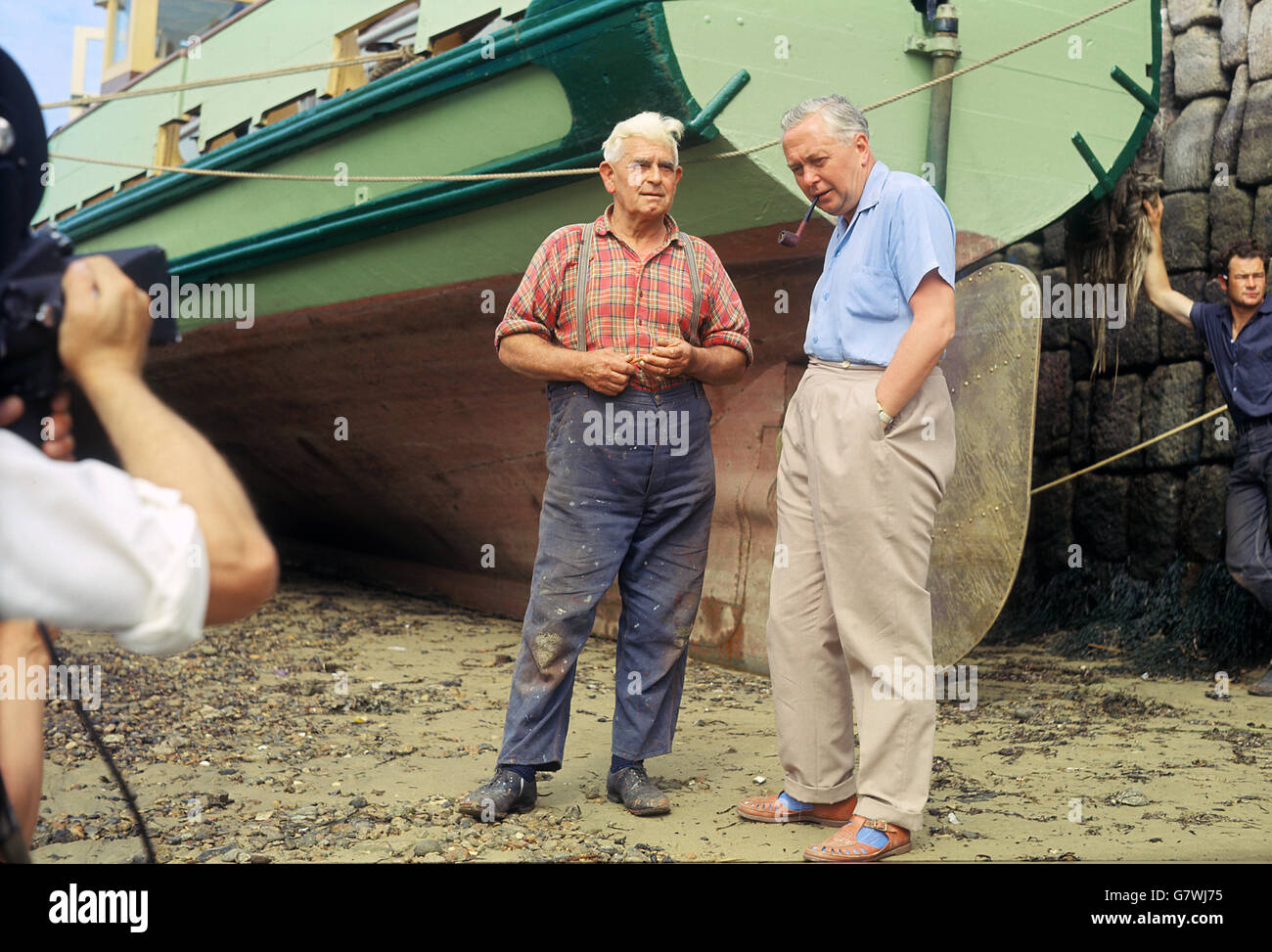 Politics - Prime Minister on Holiday - Isles of Scilly Stock Photo