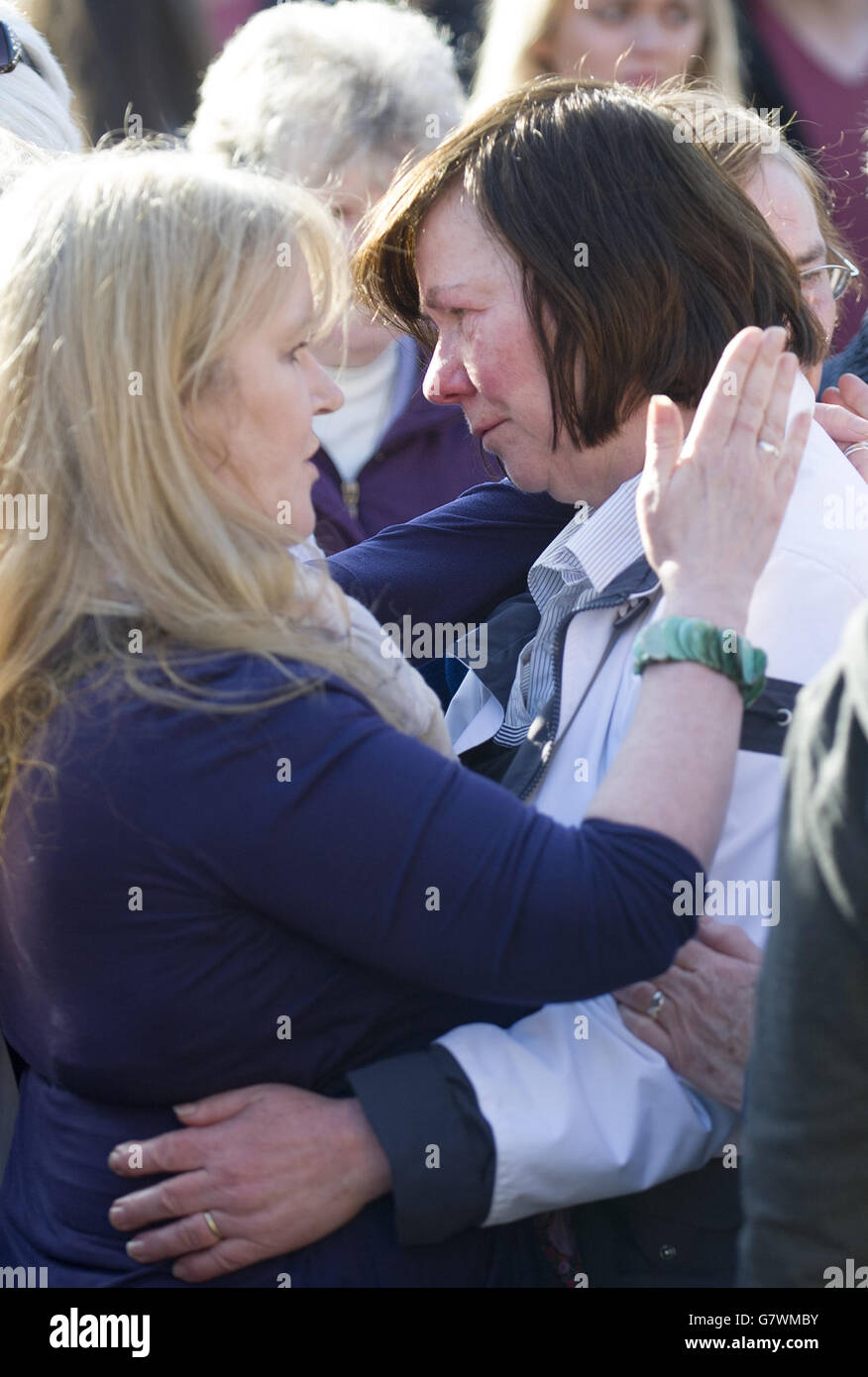 Marian Buckley (right), the mother of Karen Buckley, 24, who was found dead on a farm on
