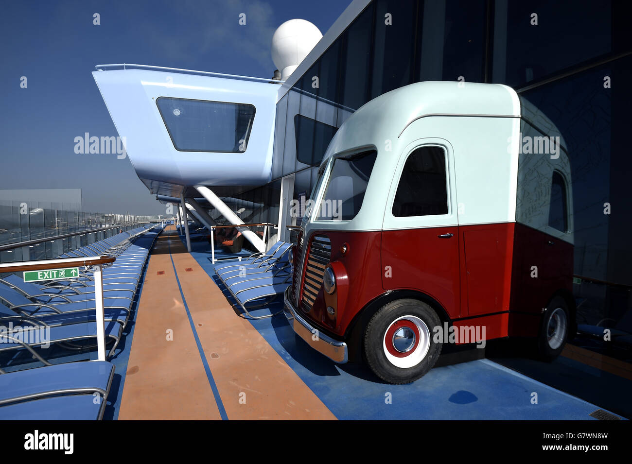 The top deck of Royal Caribbean's new ship, Anthem of the Seas, ahead