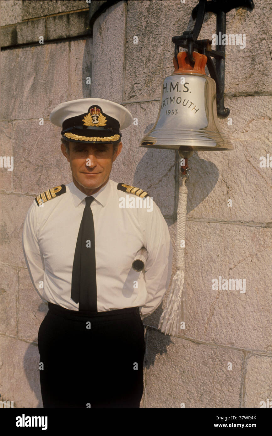 Captain Allan Gordon Tait, Captain of the Britannia Royal Naval College in Dartmouth. Stock Photo